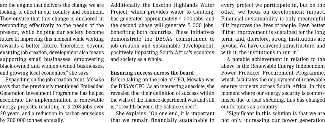 are the engine that delivers the change we are looking to effect in our country and continent  They ensure that this    
