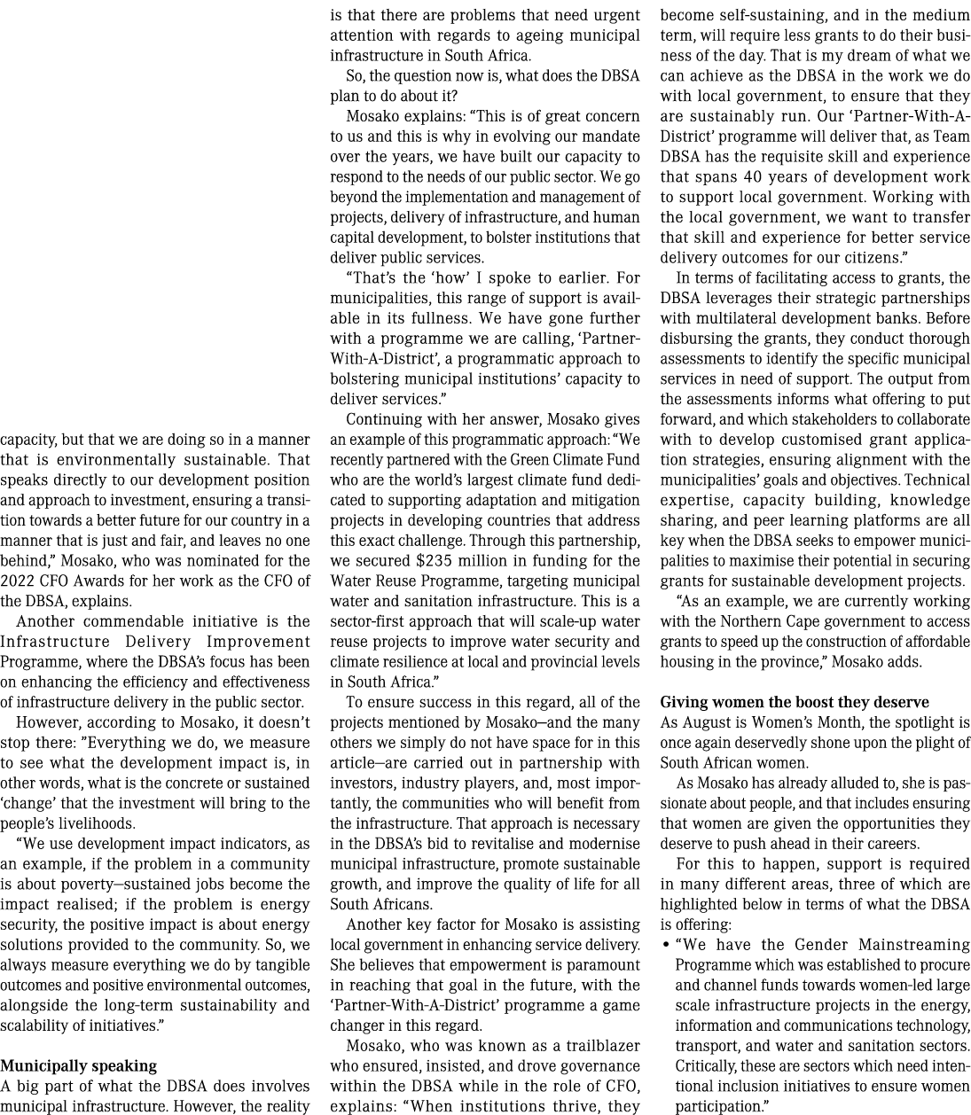 capacity, but that we are doing so in a manner that is environmentally sustainable  That speaks directly to our devel   