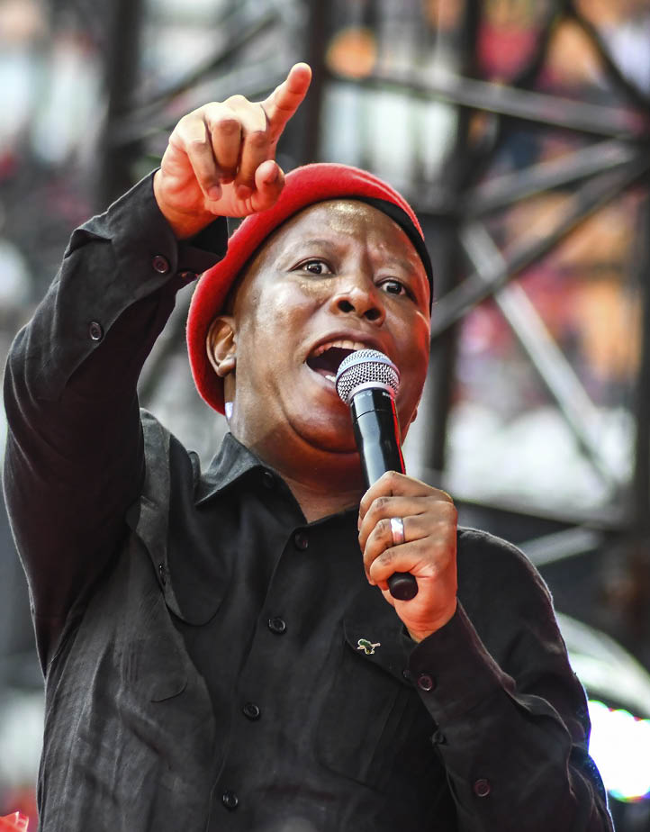 JOHANNESBURG, SOUTH AFRICA - JULY 29: Julius Sello Malema during the Economic Freedom Fighters (EFF) 10th Anniversary at FNB Stadium on July 29, 2023 in Johannesburg, South Africa   The EFF celebrated their 10-year milestone, also effectively kicking off the party s campaign ahead of the 2024 general elections  (Photo by Frennie Shivambu Gallo Images via Getty Images)