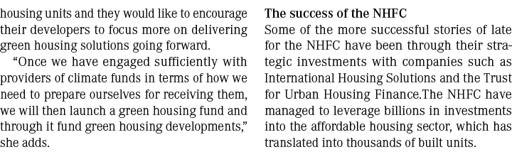 housing units and they would like to encourage their developers to focus more on delivering green housing solutions g...