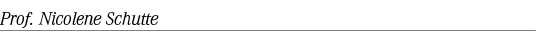 Prof. Nicolene Schutte