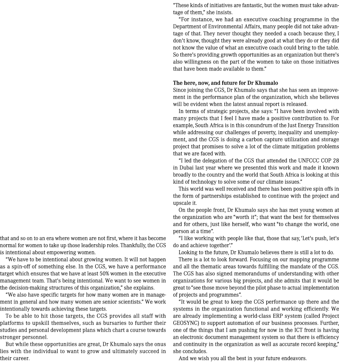 that and so on to an era where women are not first, where it has become normal for women to take up those leadership ...