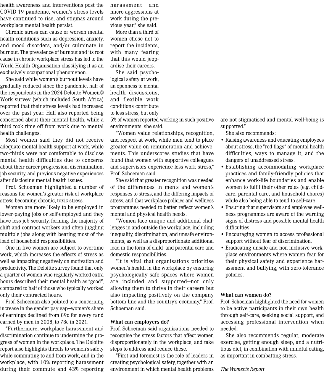 health awareness and interventions post the COVID-19 pandemic, women’s stress levels have continued to rise, and stig...