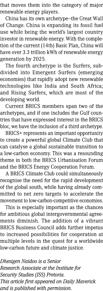 that moves them into the category of major renewable energy players. China has its own archetype—the Great Wall of Ch...