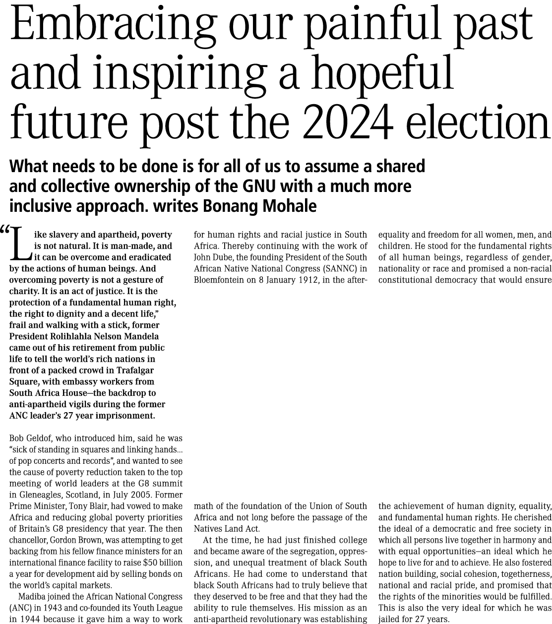 Embracing our painful past and inspiring a hopeful future post the 2024 election What needs to be done is for all of ...