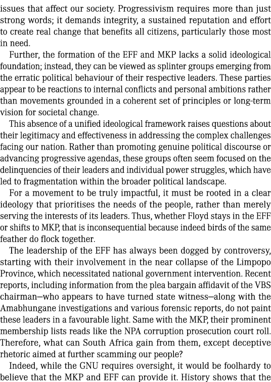 issues that affect our society. Progressivism requires more than just strong words; it demands integrity, a sustained...