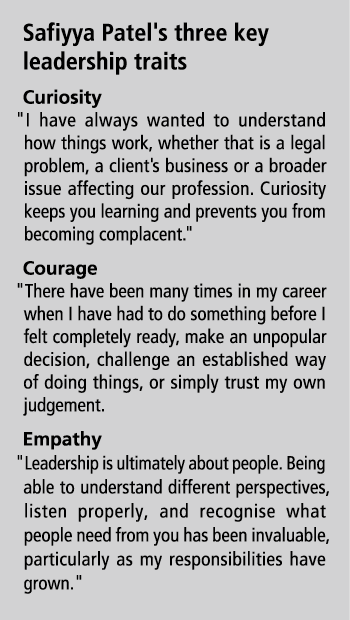 Safiyya Patel's three key leadership traits Curiosity \&ldquo;I have always wanted to understand how things work, whether t...