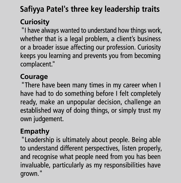 Safiyya Patel's three key leadership traits Curiosity \&ldquo;I have always wanted to understand how things work, whether t...
