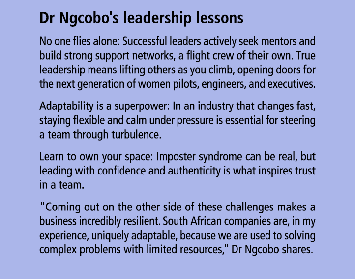 Dr Ngcobo's leadership lessons No one flies alone: Successful leaders actively seek mentors and build strong support ...