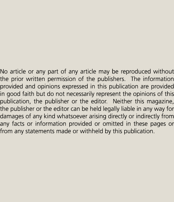 No article or any part of any article may be reproduced without the prior written permission of the publishers. The i...