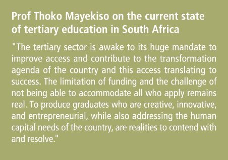 Prof Thoko Mayekiso on the current state of tertiary education in South Africa \“The tertiary sector is awake to its ...