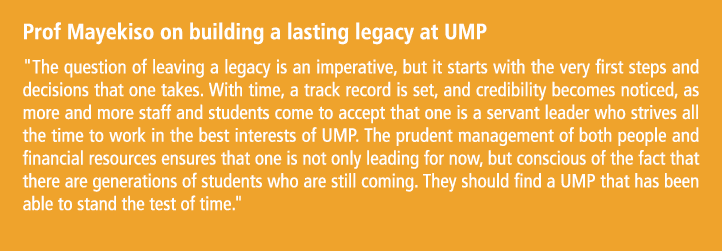 Prof Mayekiso on building a lasting legacy at UMP \“The question of leaving a legacy is an imperative, but it starts ...