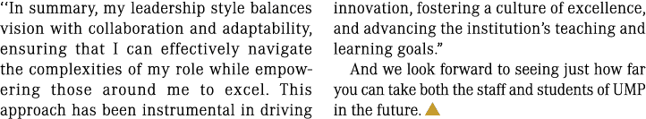 ‘‘In summary, my leadership style balances vision with collaboration and adaptability, ensuring that I can effectivel...