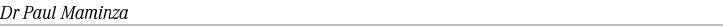 Dr Paul Maminza